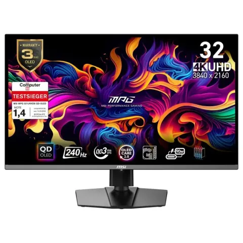 MSI MPG 321URXDE QD-OLED 31.5-inch 4K Monitor - 240Hz USB-C