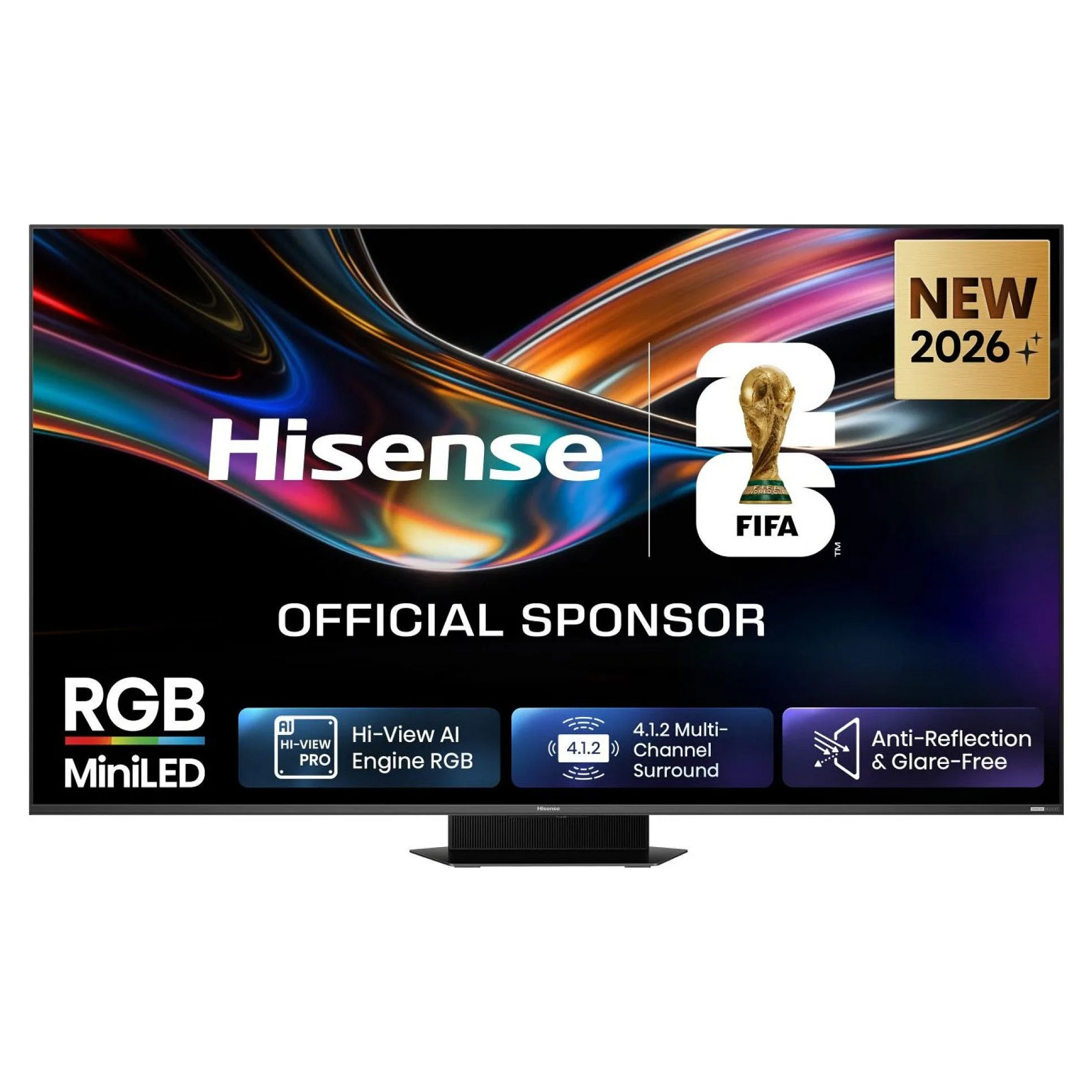 164.0cm/65" (3840x2160) Hisense 65UR9DS Smart TV 4K RGB MiniLED 6ms 170Hz HDMI USB-C LAN HDR VESA WiFi Bluetooth Black/Grey