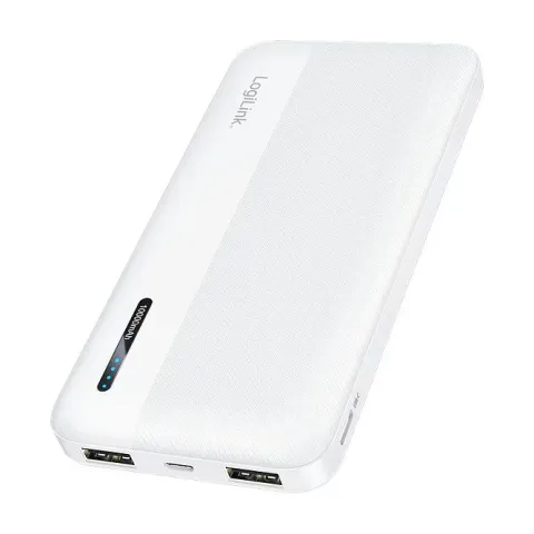 Logilink Mobile Power Bank, LiPo, 10.000 mAh, USB-C in/out, white