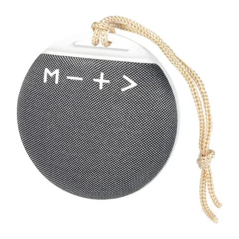 Portable BT 4.2 Speaker, fabric covering, round shape