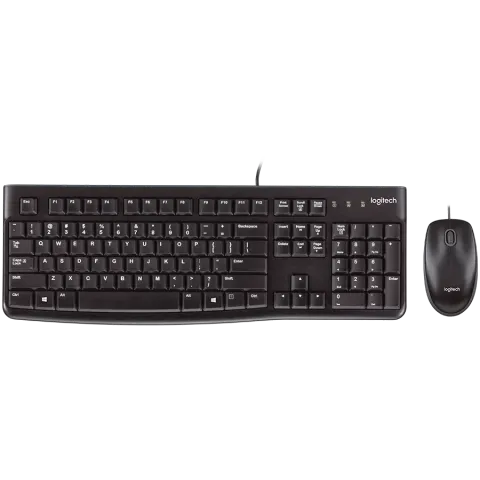 LOGITECH MK120 Corded Combo - BLACK - USB - RUS