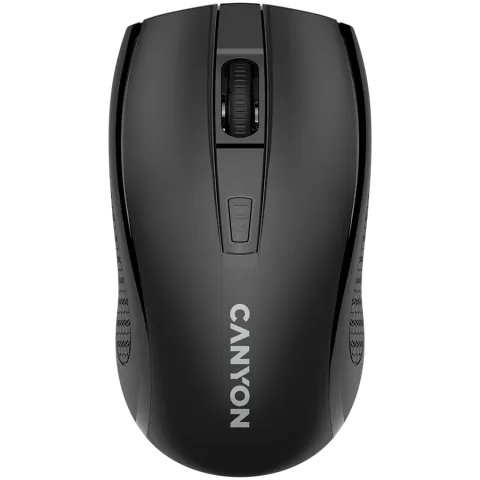 CANYON MW-7, 2.4Ghz wireless mouse, 6 buttons, DPI 800/1200/1600, with 1 AA battery ,size 110*60*37mm,58g,black