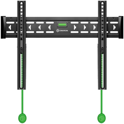 ONKRON Fixed TV Wall Mount for 43 to 85-inch Flat Panel TVs Digital Panels 68,2 kg, Black