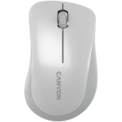 CANYON MW-11, 2.4 GHz Wireless mouse ,with 3 buttons, DPI 1200, Battery:AAA*2pcs ,pearl white grey67*109*38mm 0.063kg