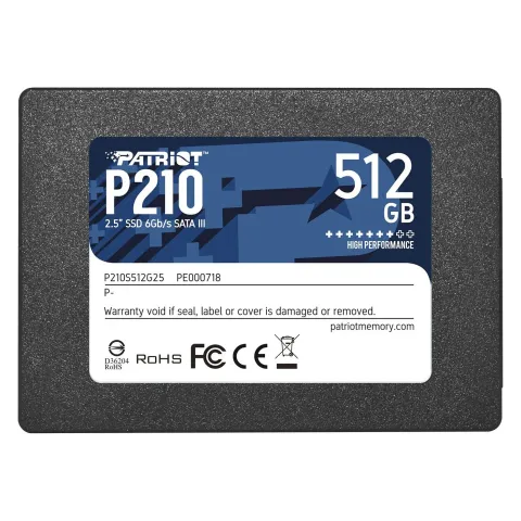 2.5' 512GB Patriot P210 SATA3 520 430 PE000718
