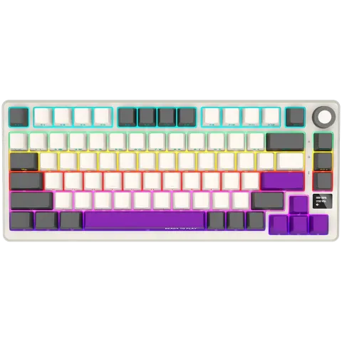 LORGAR KBP7075W, Wireless 75% Mechanical Gaming Keyboard Pro, Beige, EN layout