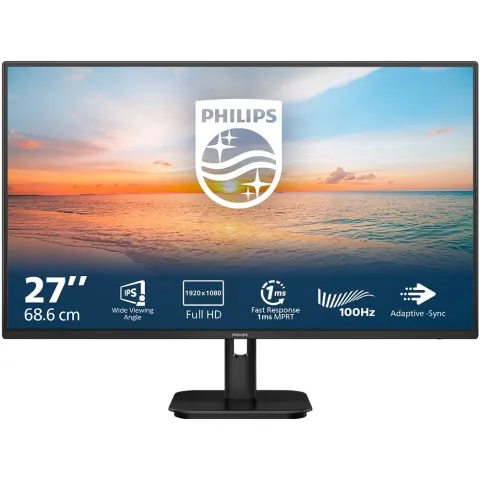 Philips 27E2N1100 - 27-inch FHD (1920x1080) IPS Business Monitor - 120Hz, 4ms GtG, VGA+HDMI 1.4, 2x2W Speakers, VESA Mount
