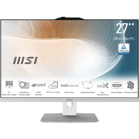 AIO MSI Modern AM272P 1M-1426AT 27 Core5 120U/16GB/512SSD/W11 Home white