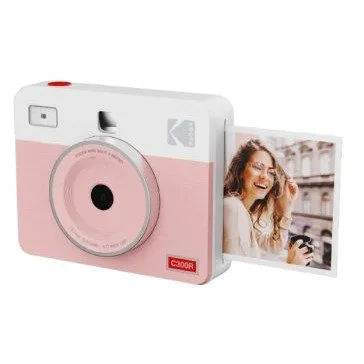 Kodak Mini Shot 3 Retro Pink -Instant Camera & Photo Printer (7.6 x 7.6 cm) iOS & Android BT + 8 She