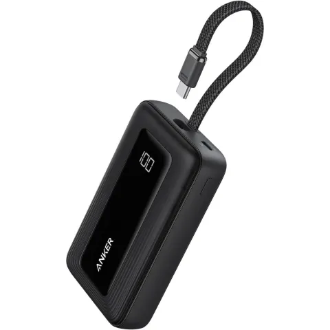 Anker Zolo Power Bank - 10,000mAh 30W Built-In USB-C Cable - A1688