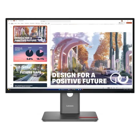 Lenovo ThinkVision P27QD-40 27-inch QHD IPS Monitor – 120Hz, 4ms, 350 nits, USB-C 140W Docking, HDMI 2.1, DP 1.4, Ethernet, VESA 100x100