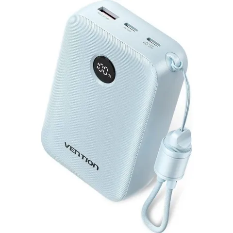 Vention 20000mAh 2 x USB-C 1x USB-A z wyświetlaczem 22.5W niebieski