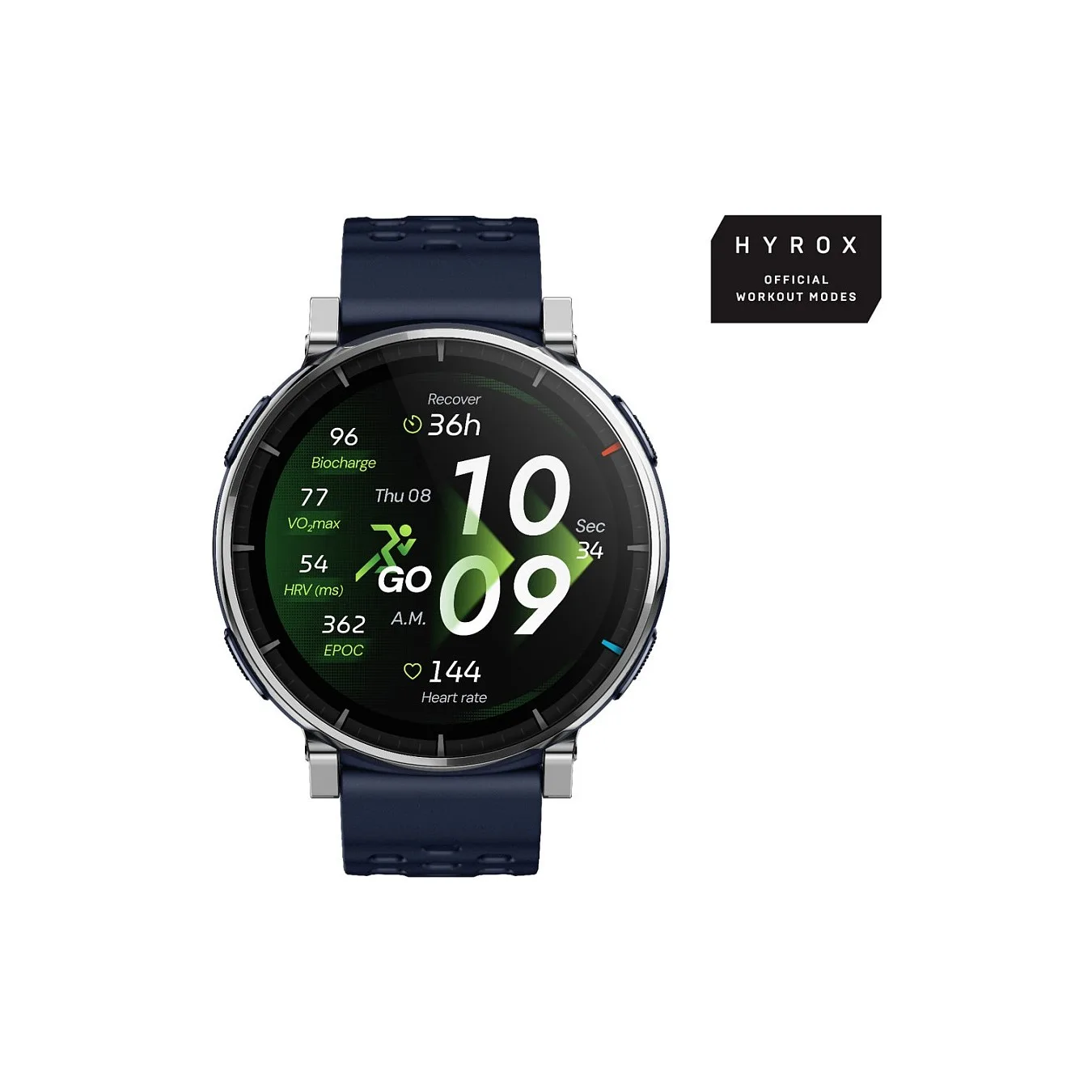 Amazfit Active 3 Premium Dark Blue Smartwatch HYROX-Modus