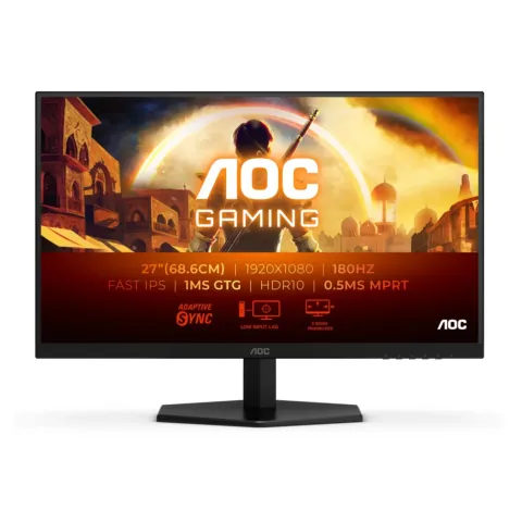 AOC 27G42E 27-inch Full HD Fast IPS Gaming Monitor - 180 Hz, 1 ms GtG, HDR10