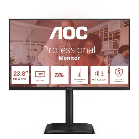 AOC 24E4CV 23.8-inch Full HD IPS Monitor - 120 Hz, USB‑C, HDMI, DP - 24E4CV