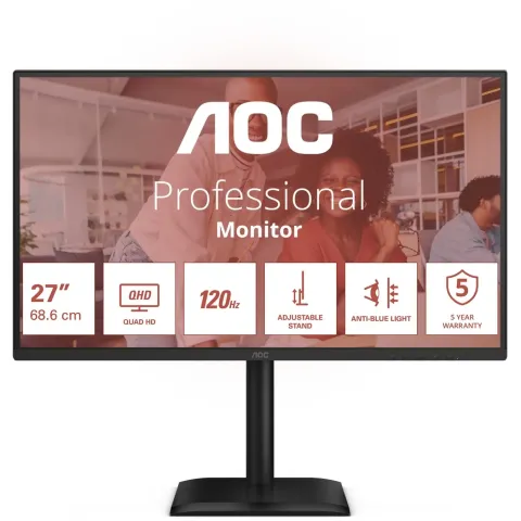 AOC 68.6cm (27') - Q27E4CV - 16:9 HDMI+DP+USB-C Lift Black