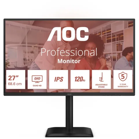 AOC Q27E4U 27" QHD 120Hz IPS USB Hub Monitor - Black
