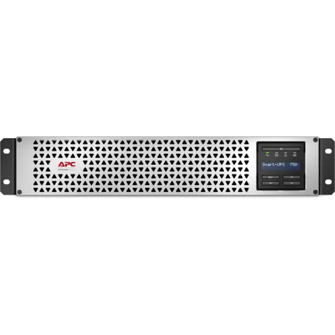 APC Smart-UPS SMTL750RMI2UC - 750VA/600W LiFePO4 Line-Interactive UPS, Rack/Tower 2U, 6×IEC-C13, Short Depth, LCD