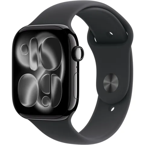 Apple Watch S11 Aluminum 46mm - S11 - Diamond Black, Black Sport Band, S/M