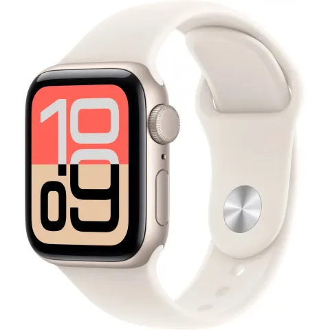 Apple Watch SE 3 Aluminium 40mm Polarstern (Sportarmband polarstern) M L