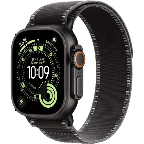 Apple Watch Ultra 3 Titanium Cellular 49mm Black (Trail Loop Black Charcoal) S M - Titanium, Cellular, 49mm