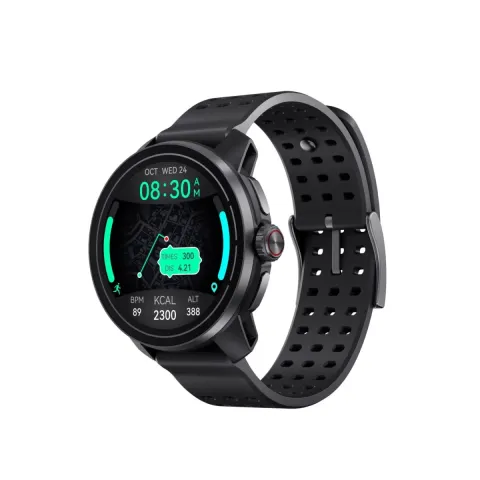 QCY Track S10 Watch Black 1,43 AMOLED HD Dual Band 6 Sat GPS, Gyroscope Geomagnetometer
