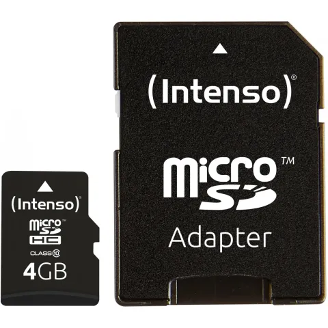 CARD 4GB Intenso 3413450 MicroHC Class 10 20MB s inkl. Adapter