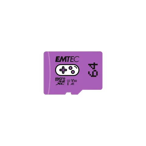 CARD Emtec m64GB UHS-I U3 V30 A1 Gaming Purple