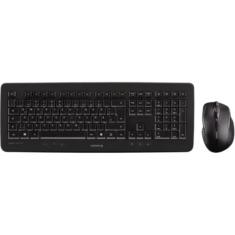 CHERRY DW 5100 - Wireless RF Keyboard & Mouse - Full-size (100%), US layout, Black