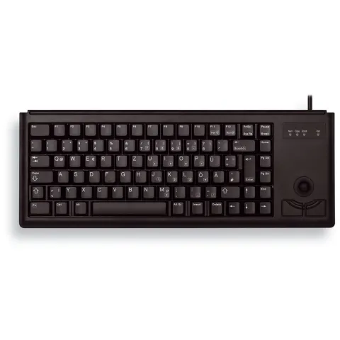 Cherry G84-4400 - Wired USB Full-Size Keyboard with Trackball, 84 Keys, QWERTZ German, Black