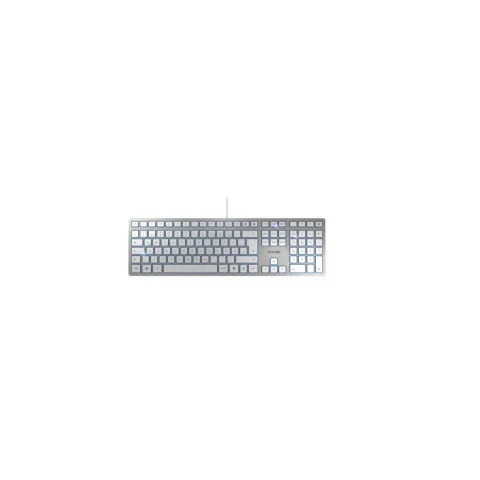 CHERRY KC 6000 SLIM - JK-1600DE-1 - Ultra-flat Wired USB Full-size Keyboard, Silver, German QWERTZ
