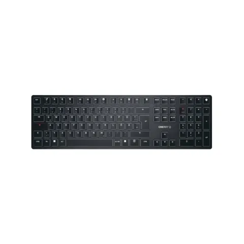 CHERRY KW X ULP - Low-Profile Cherry MX Mechanical Keyboard - Black, German QWERTZ, USB/BT/2.4G, LED Backlight