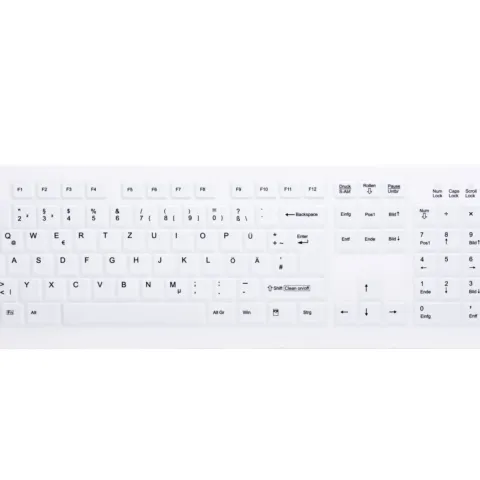 Cherry Medical Active Key AK-C8100 - Wireless RF 2.4GHz - German QWERTZ, White, Medical Silicone Membrane