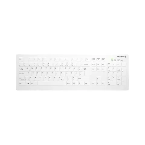 Cherry Medical Wireless AK-C8112F-FU1-W GE - wischdesinfizierbar - 105 Tasten - deutsch - weiß