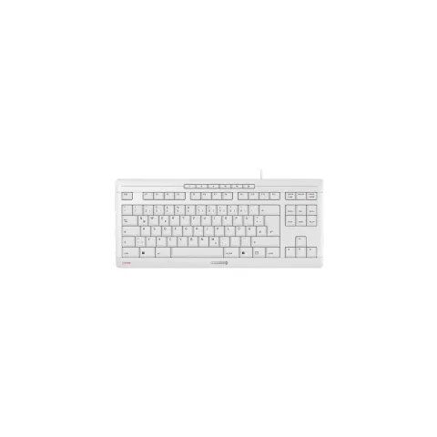 Cherry STREAM TKL Keyboard - White - Tenkeyless (87%), USB Wired, Scissor Switches, German QWERTZ, 94 keys