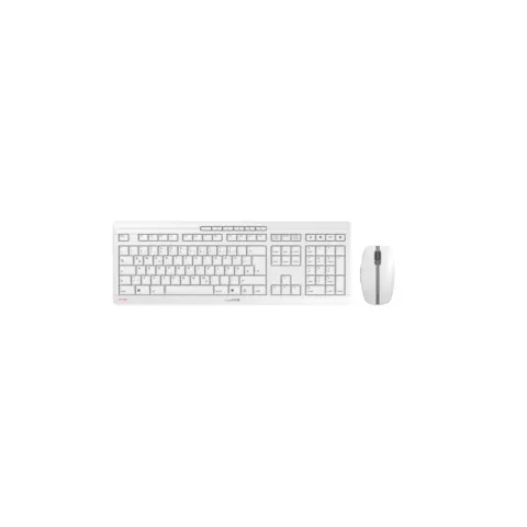 Cherry Stream Wireless Keyboard & Mouse Combo - JD-8500DE-0 - German QWERTZ, White/Light Gray, 2.4GHz Nano Receiver