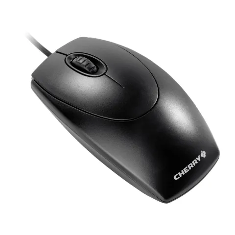 Cherry WheelMouse - M-5450 - Wired Ambidextrous Optical Mouse, Black, 1000 DPI, USB Type-A + PS/2
