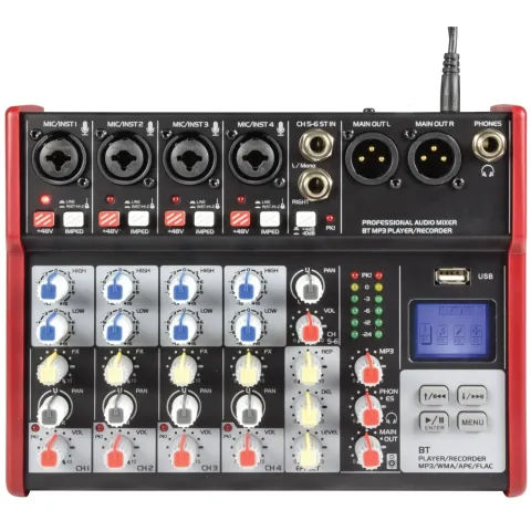 Citronic Mixer - CSM-6 - 6ch USB BT Play-Rec 170.872UK