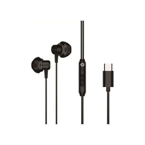 CONCEPTRONIC Headset Ohrhörer USB-C Mikro Ergono. + 1.20m sw