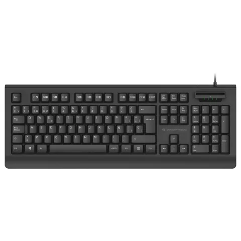 CONCEPTRONIC USB Tastatur.Smart ID-Kartenleser spanisch sw