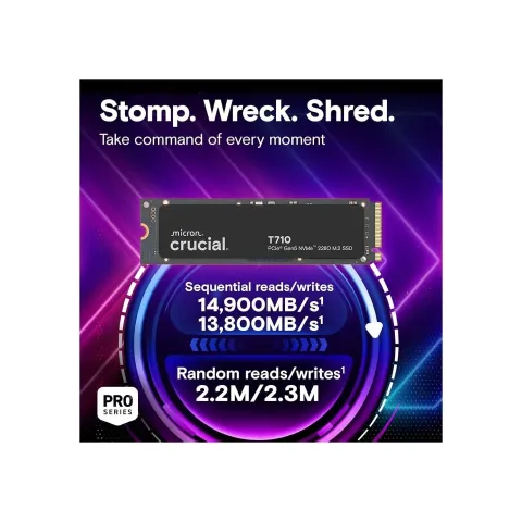 Crucial T710 2TB M.2 NVMe SSD - CT2000T710SSD8 - PCIe Gen5 x4, 14,500 MB/s Read