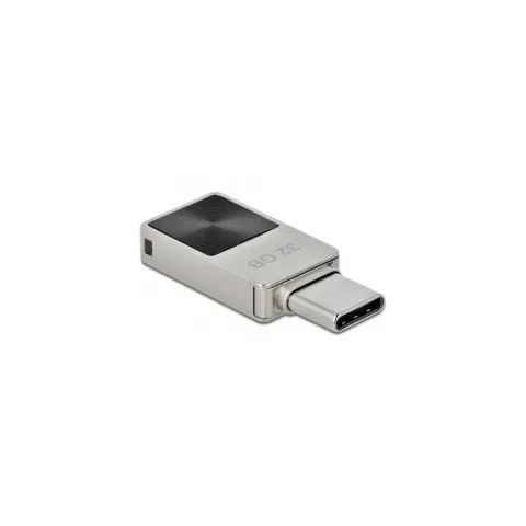 DeLOCK Mini USB-C 32GB Flash Drive - USB 3.2 Gen1 (5Gbps), Metal Housing, Silver