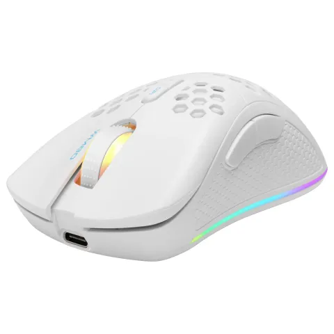 Deltaco Gaming Maus USB. RGB. weiß