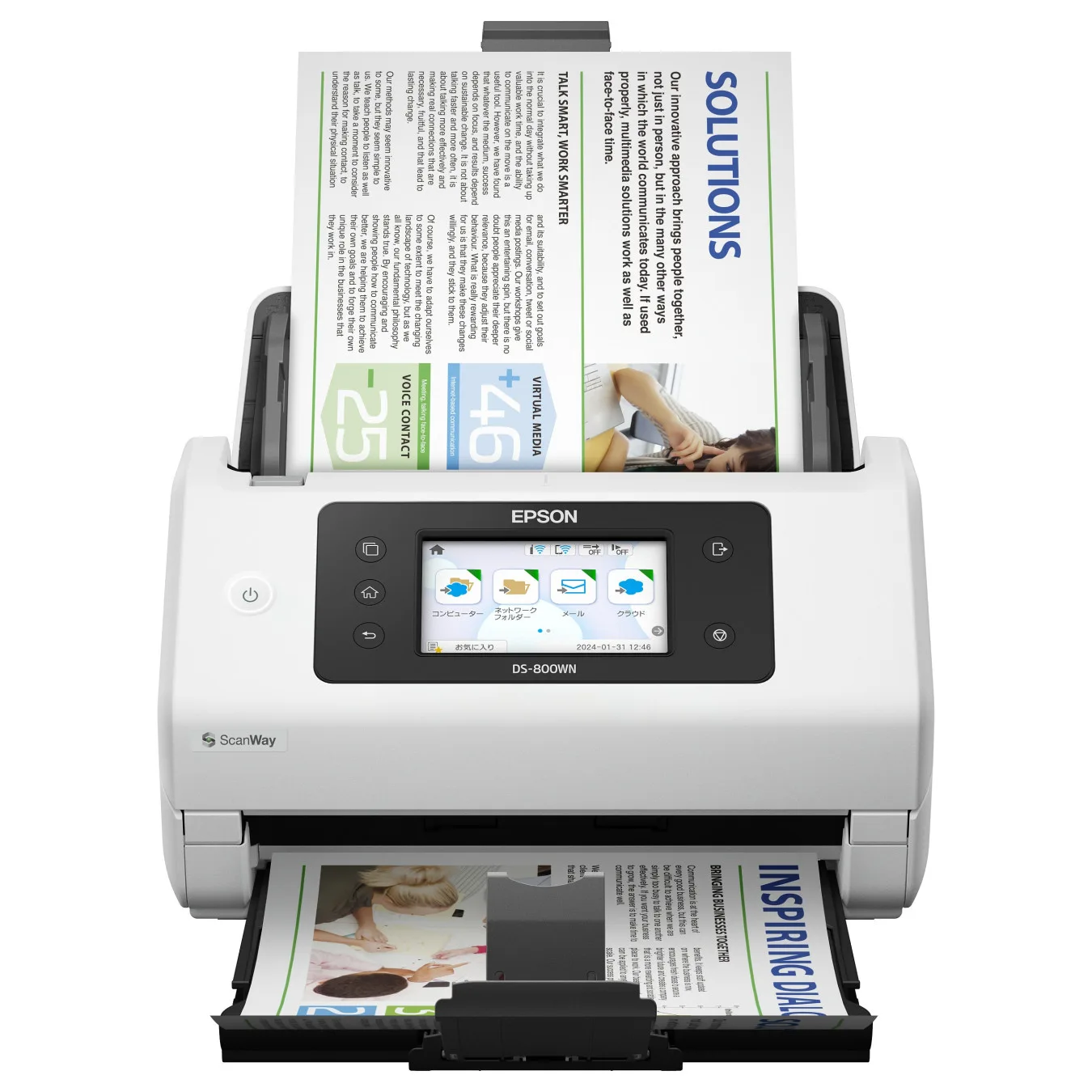 EPSON Scanner A4 network and Wifi autonome compatible with Open Platform 50ppm 100ipm feeder 100 sheets
