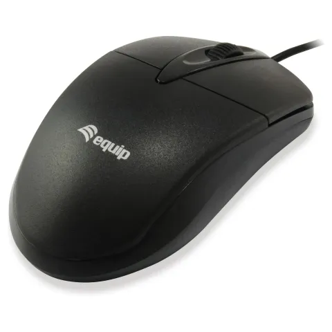 Equip Optische Maus USB Desktop Rechts-Linkshänder 1.35m sw