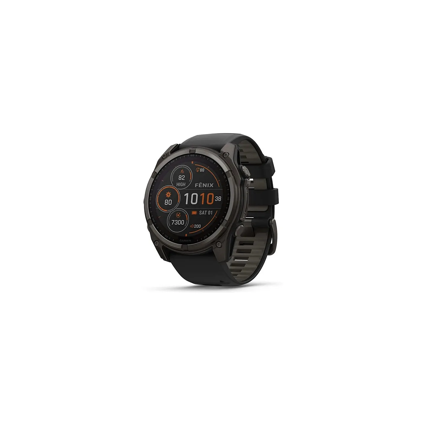 Garmin fenix 8 51mm Solar Graphit Titan Carbongrau Silikon-Armband