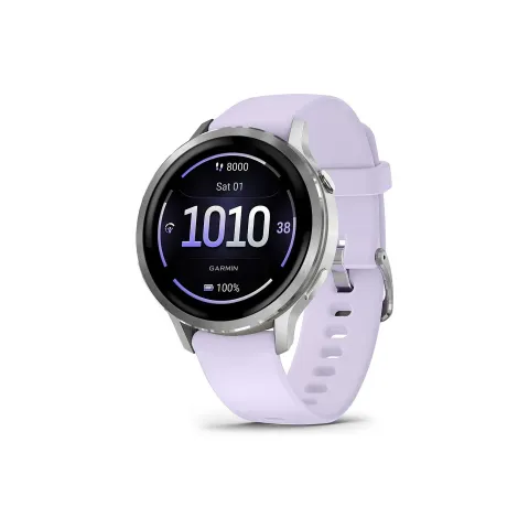 Garmin Venu 4 41mm Silikon-Armb. grau silber lavend