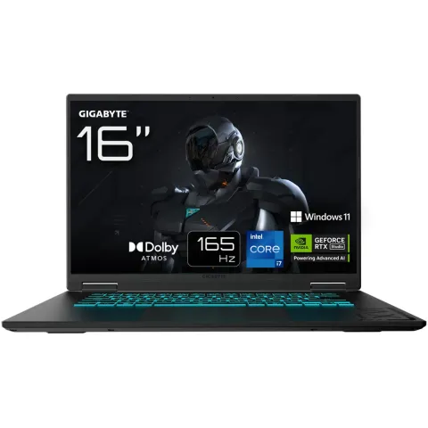 GIGABYTE Gaming A16 - CWHI3DEC94SH - Black Steel, 16GB DDR5, 1TB PCIe4 SSD, Intel i7-13620H 4.9GHz, 16" WQXGA 165Hz