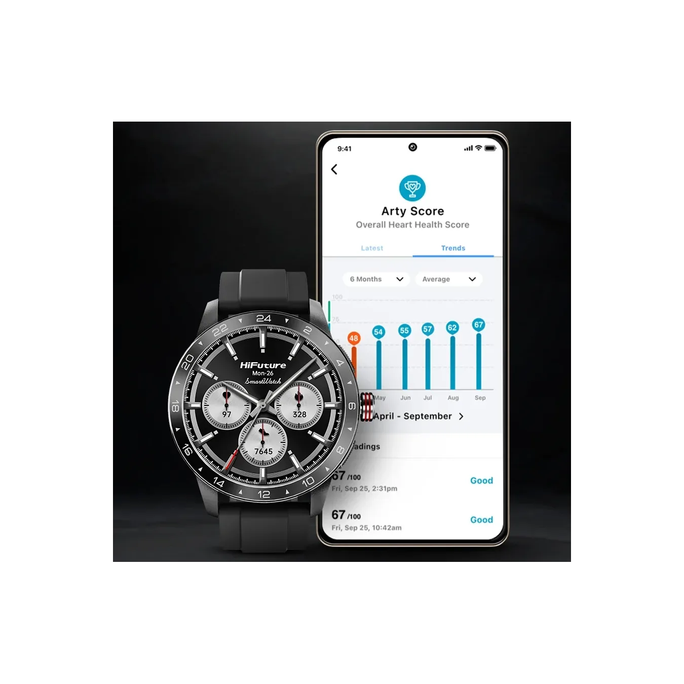 HiFuture Lifestyle SmartWatch - FLEX 2 - Black