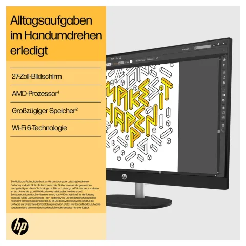 HP 27-cr0471ng AiO 27' FHD RYZ7-7730U 16GB 1TBSSD W11Home white
